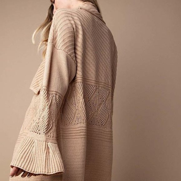NWT Kori Camel Draped Cardigan - Picture 3 of 10